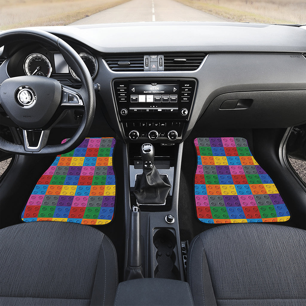 Building Blocks Toy Pattern Print Front Car Floor Mats