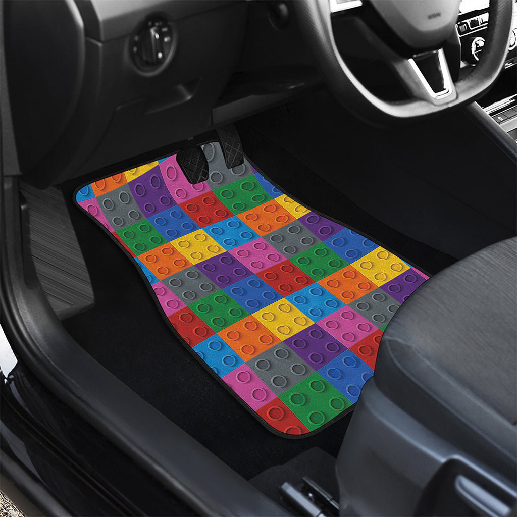 Building Blocks Toy Pattern Print Front Car Floor Mats