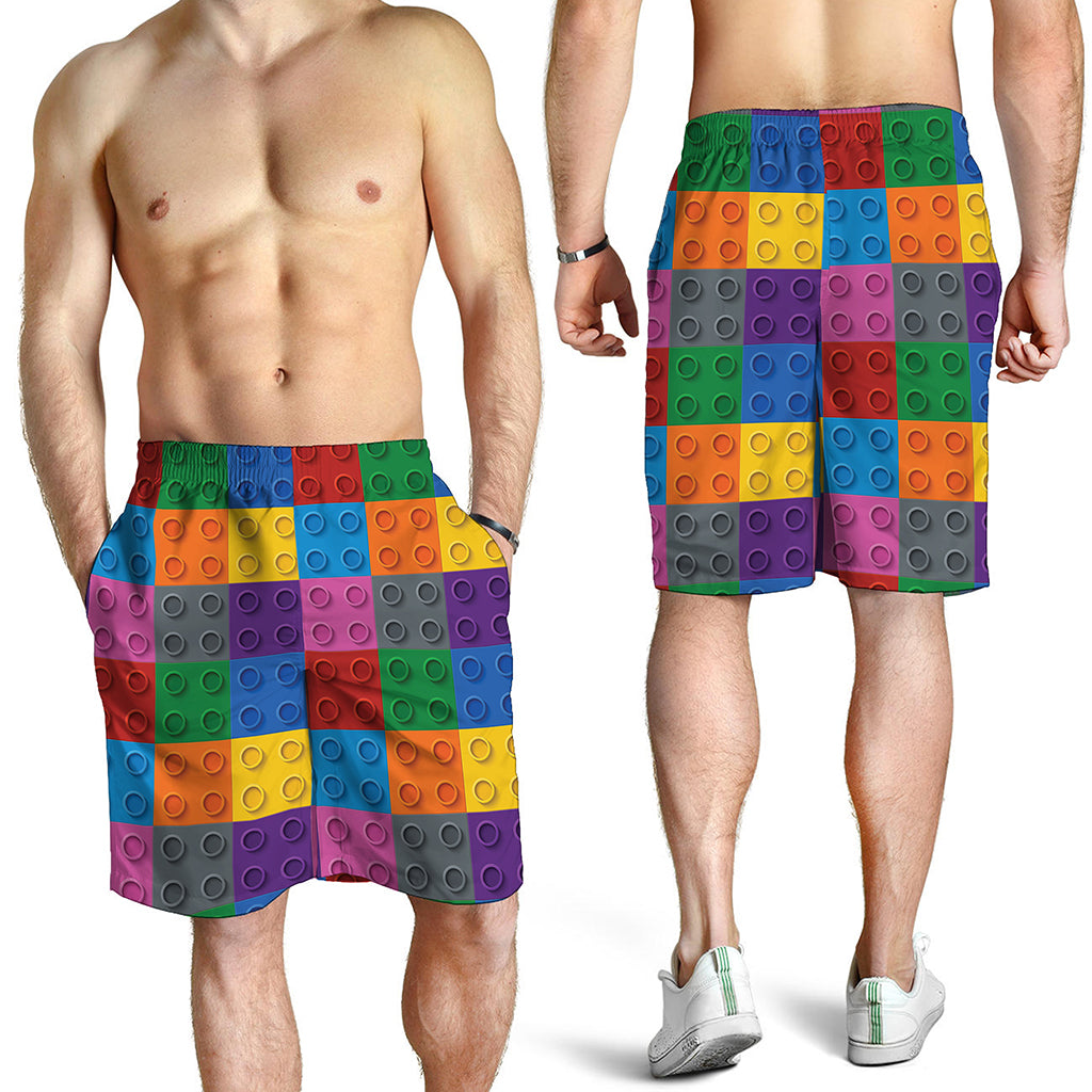 Building Blocks Toy Pattern Print Men's Shorts