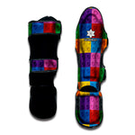 Building Blocks Toy Pattern Print Muay Thai Shin Guard