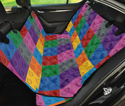 Building Blocks Toy Pattern Print Pet Car Back Seat Cover