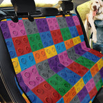 Building Blocks Toy Pattern Print Pet Car Back Seat Cover