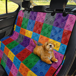Building Blocks Toy Pattern Print Pet Car Back Seat Cover