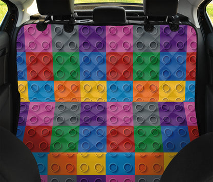 Building Blocks Toy Pattern Print Pet Car Back Seat Cover
