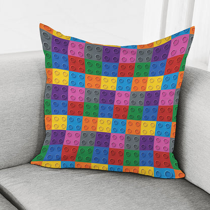 Building Blocks Toy Pattern Print Pillow Cover