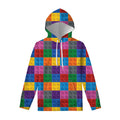 Building Blocks Toy Pattern Print Pullover Hoodie