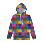 Building Blocks Toy Pattern Print Pullover Hoodie