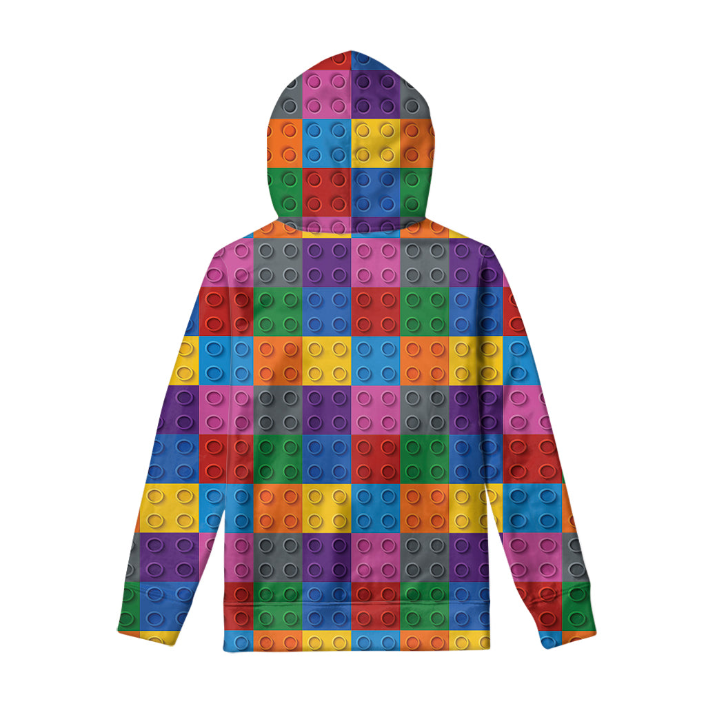 Building Blocks Toy Pattern Print Pullover Hoodie