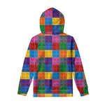 Building Blocks Toy Pattern Print Pullover Hoodie