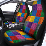 Building Blocks Toy Pattern Print Universal Fit Car Seat Covers