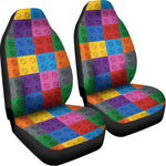 Building Blocks Toy Pattern Print Universal Fit Car Seat Covers