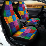 Building Blocks Toy Pattern Print Universal Fit Car Seat Covers