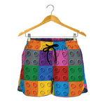 Building Blocks Toy Pattern Print Women's Shorts