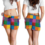 Building Blocks Toy Pattern Print Women's Shorts