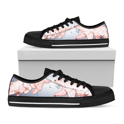 Bull And Bear Stock Market Print Black Low Top Shoes 