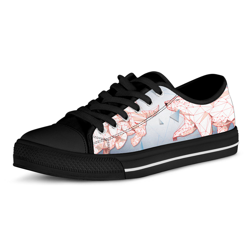 Bull And Bear Stock Market Print Black Low Top Shoes 