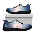 Bull And Bear Stock Market Print Black Running Shoes