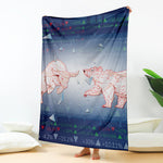 Bull And Bear Stock Market Print Blanket