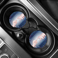 Bull And Bear Stock Market Print Car Coasters