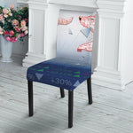 Bull And Bear Stock Market Print Dining Chair Slipcover