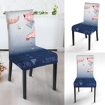 Bull And Bear Stock Market Print Dining Chair Slipcover