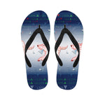 Bull And Bear Stock Market Print Flip Flops