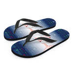Bull And Bear Stock Market Print Flip Flops