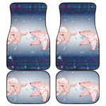 Bull And Bear Stock Market Print Front and Back Car Floor Mats