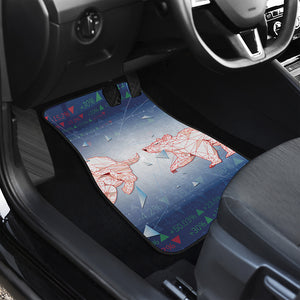 Bull And Bear Stock Market Print Front and Back Car Floor Mats