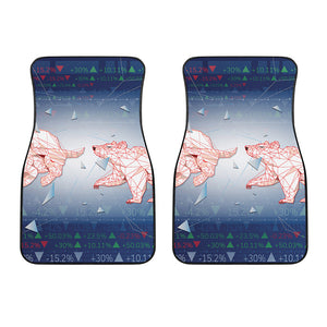 Bull And Bear Stock Market Print Front Car Floor Mats