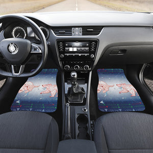 Bull And Bear Stock Market Print Front Car Floor Mats