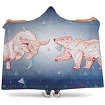 Bull And Bear Stock Market Print Hooded Blanket