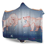 Bull And Bear Stock Market Print Hooded Blanket