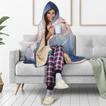 Bull And Bear Stock Market Print Hooded Blanket