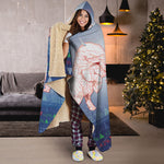 Bull And Bear Stock Market Print Hooded Blanket