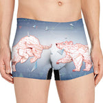 Bull And Bear Stock Market Print Men's Boxer Briefs
