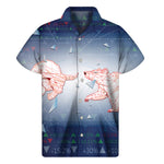 Bull And Bear Stock Market Print Men's Short Sleeve Shirt