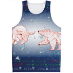 Bull And Bear Stock Market Print Men's Tank Top