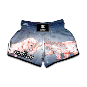 Bull And Bear Stock Market Print Muay Thai Boxing Shorts