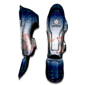 Bull And Bear Stock Market Print Muay Thai Shin Guard