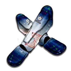 Bull And Bear Stock Market Print Muay Thai Shin Guard