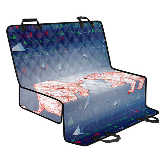 Bull And Bear Stock Market Print Pet Car Back Seat Cover