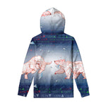 Bull And Bear Stock Market Print Pullover Hoodie