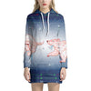 Bull And Bear Stock Market Print Pullover Hoodie Dress