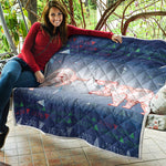 Bull And Bear Stock Market Print Quilt