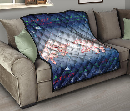 Bull And Bear Stock Market Print Quilt