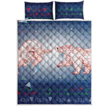 Bull And Bear Stock Market Print Quilt Bed Set
