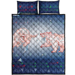 Bull And Bear Stock Market Print Quilt Bed Set