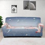 Bull And Bear Stock Market Print Sofa Cover