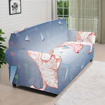 Bull And Bear Stock Market Print Sofa Cover